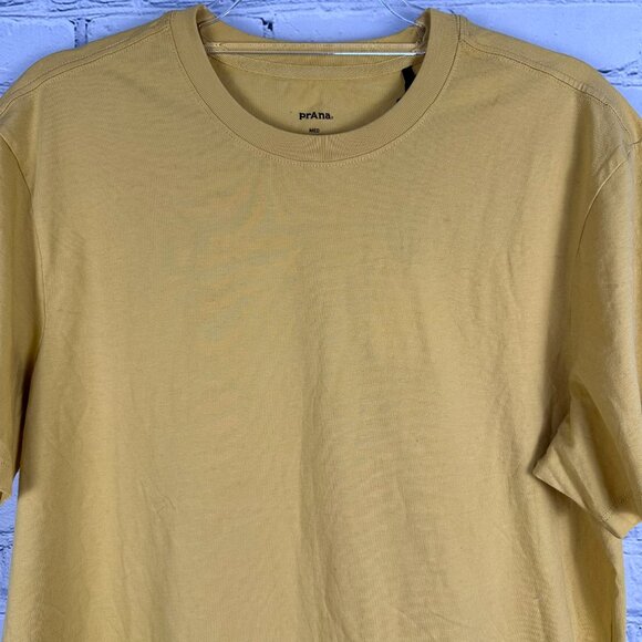 prAna Men's Everyday Organic Cotton Short Sleeve Tee Shirt, Size Medium, Pollen - Picture 6 of 13